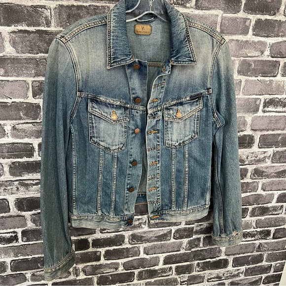 Nudie Jeans Terry Organic Cotton Sharp Used Denim Jacket Size M - Picture 10 of 16